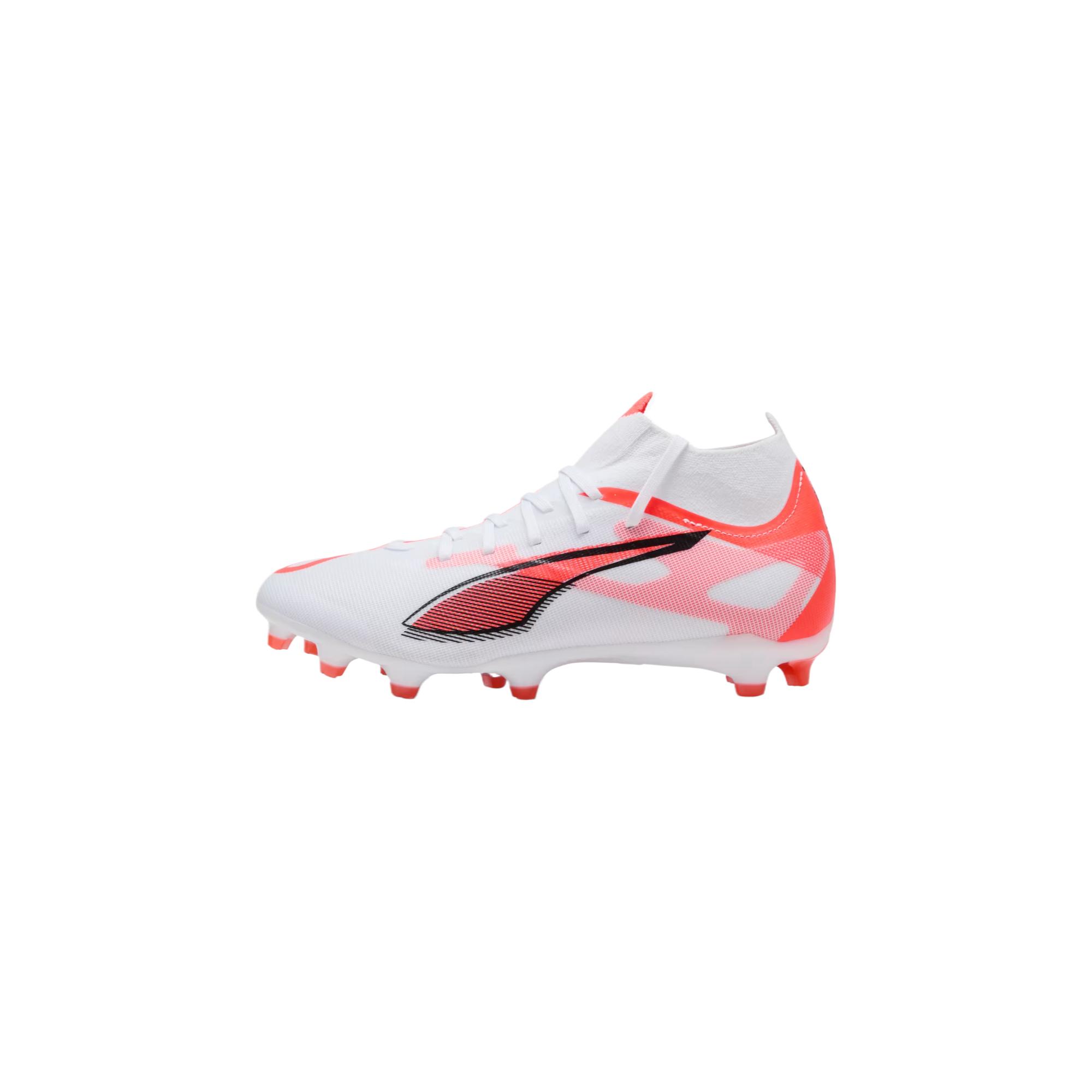 Женские бутсы PUMA Ultra 5 Match (бело-красные)