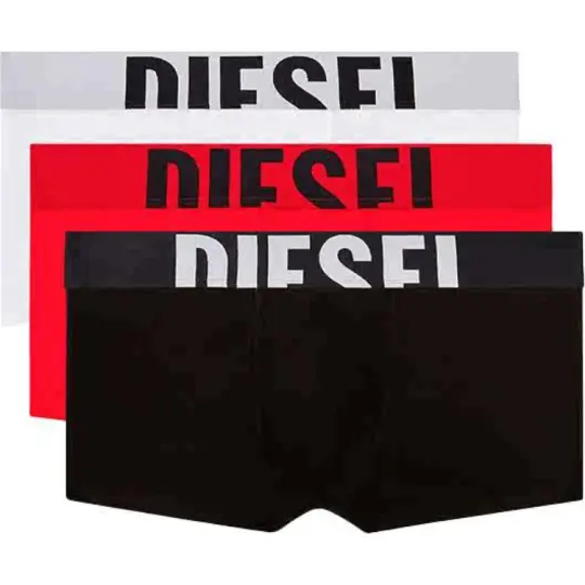 Diesel logo-waistband boxer briefs (pack of three)