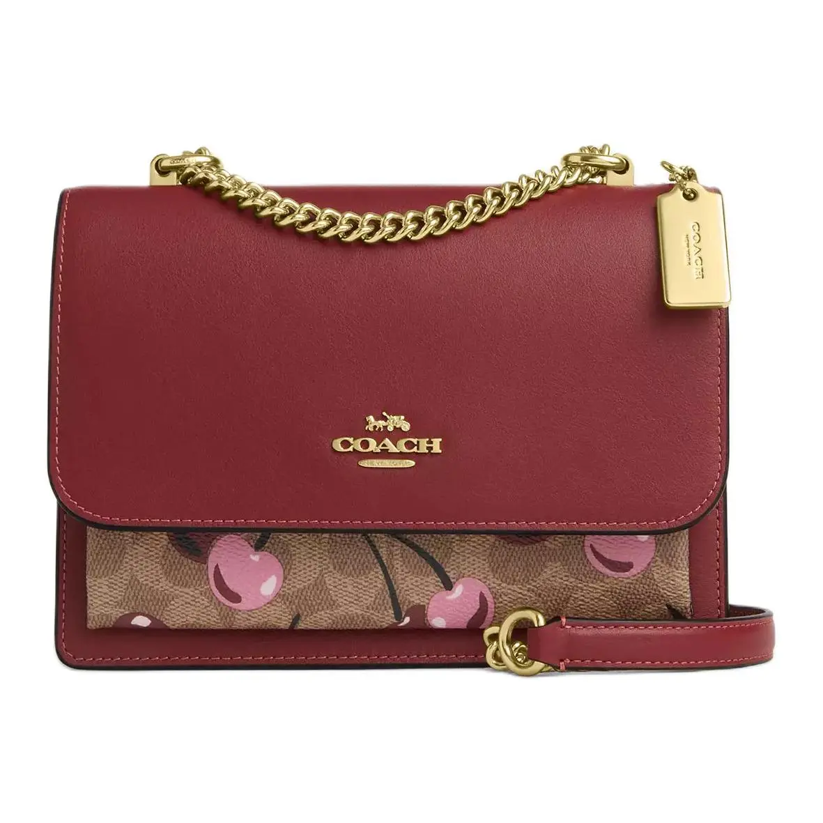 COACH Klare Coated Canvas Crossbody Bag, Shoulder Bag Small Women's Burgundy