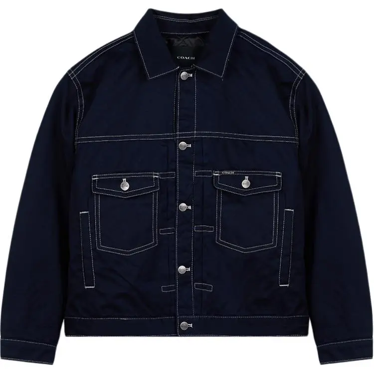 COACH SS25 Puffer Jacket Men's Marine Blue