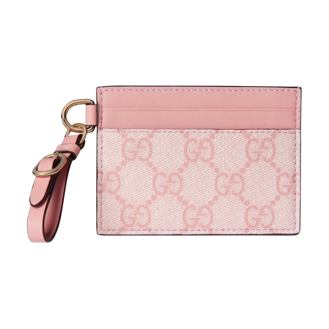 Женские картхолдер Gucci GG Emblem (светло-розовый)