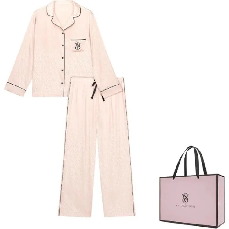 Victoria's Secret PINK THE MIX Pajama Set Women's Rose Pink Print