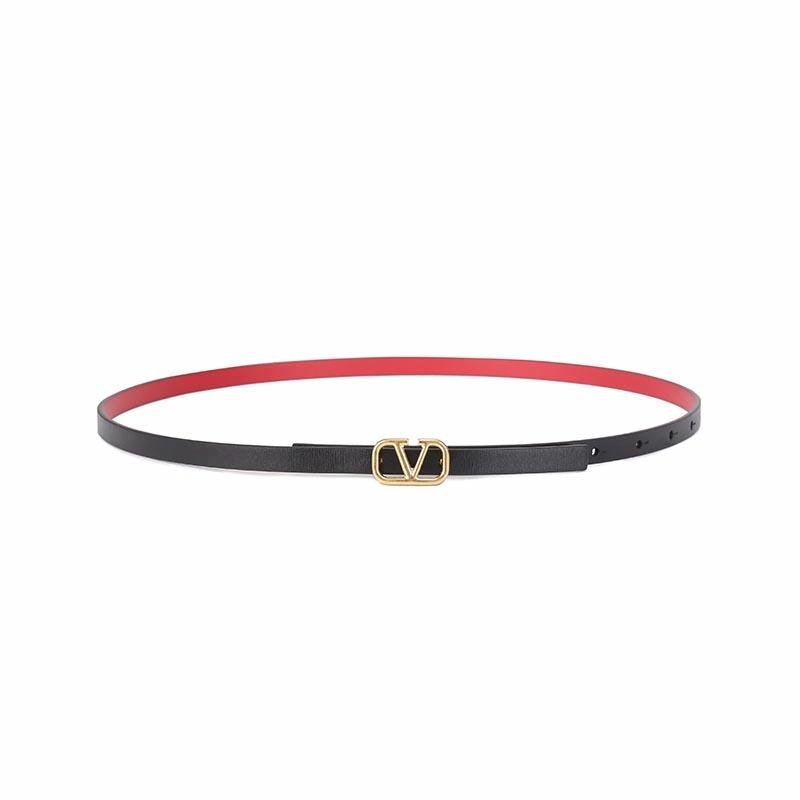 Женский ремень Valentino VLOGO SIGNATURE 1cm (красный) — фото 3