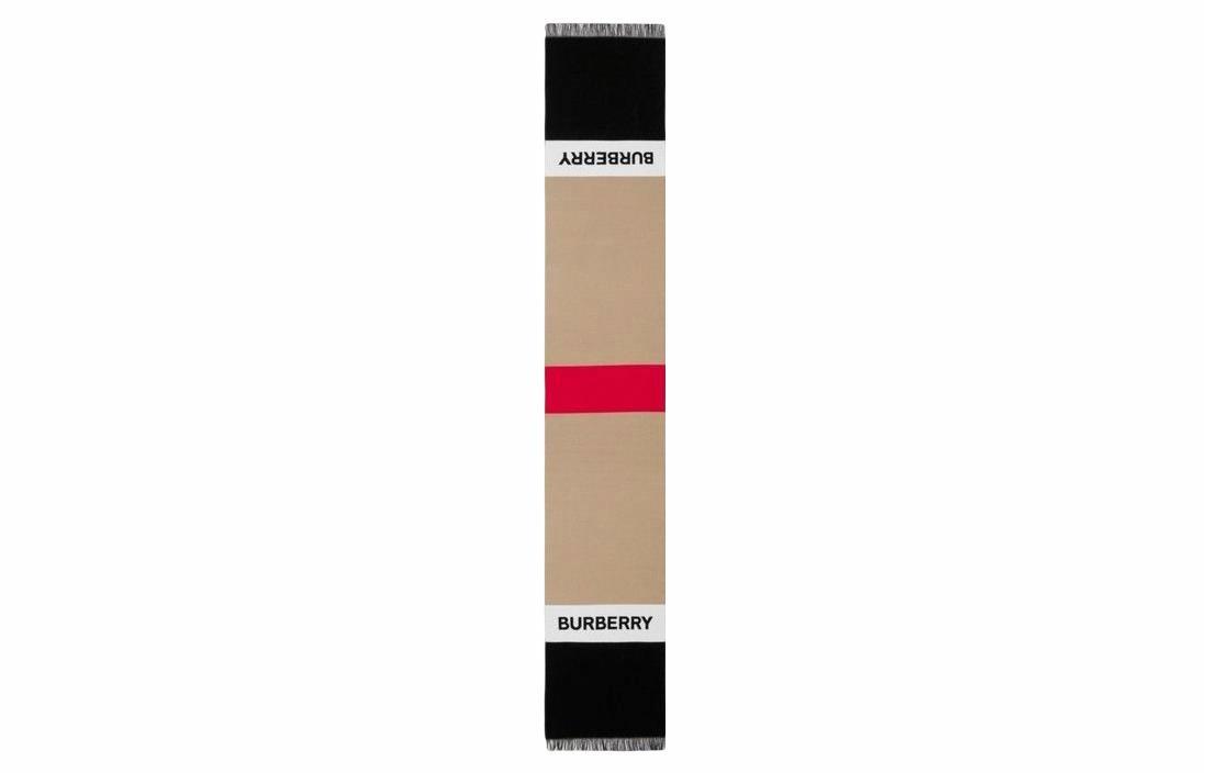 Шарф Burberry с логотипом (бежевый)