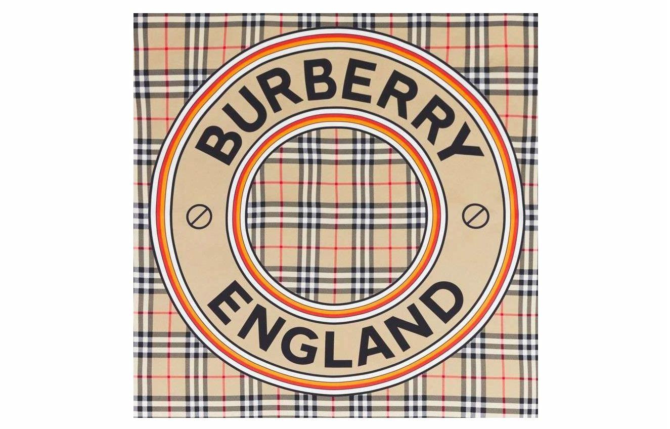 Платок Burberry Montage Silk (разноцветный)
