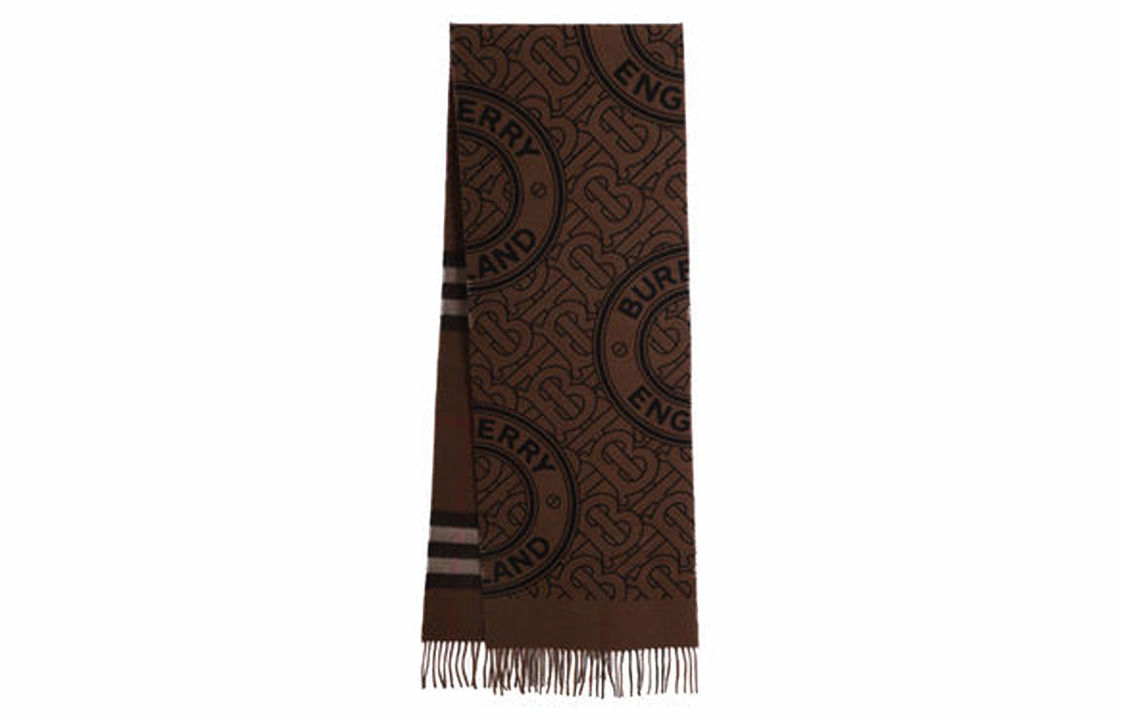 Женский шарф Burberry Monogram (коричневый)