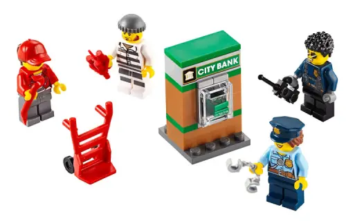 LEGO Lego, minifigures, set, constructor, wooden man, doll, police