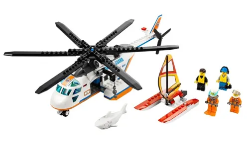 LEGO LEGO Coast Guard Helicopter City Series Plastic Building Blocks 230pcs 60013
