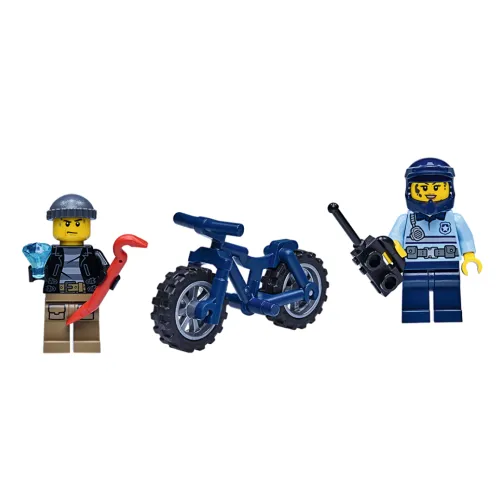 LEGO LEGO City Series Bad Guys + Police + High-Speed Bike Minifigure Set (Comes with Lego City Episode 53 Magazine) Building Blocks 0-300pcs 21072010110246