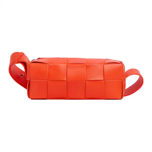 Bottega Veneta Brick Casstte Calfskin Shoulder Bag, Crossbody Bag Small Men's Orange