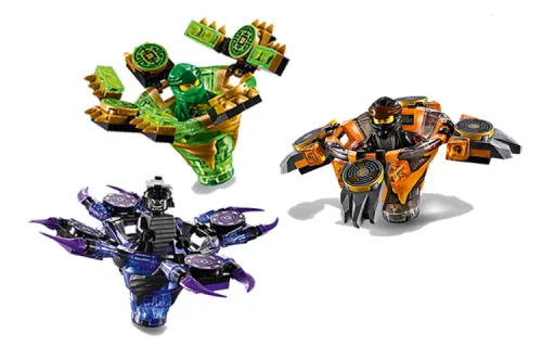 LEGO LEGO Ninjago Series Whirlwind Beyblade Battle Suit Building Blocks 0-300 Earth Ninja Kou + Lloyd and Garmadon