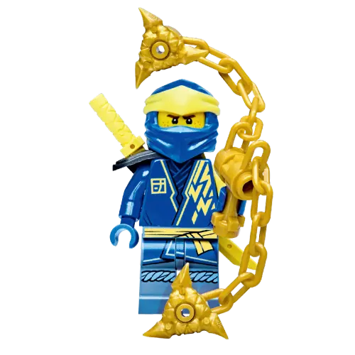 LEGO LEGO NINJAGO Series Jay Minifigure (Comes with NINJAGO Episode 61 Magazine) New Armor Power Chain Nunchuk Building Blocks 0-300pcs 21072010110222