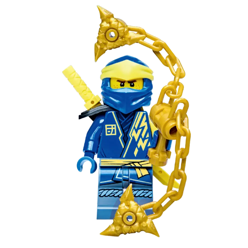 LEGO LEGO NINJAGO Series Jay Minifigure (Comes with NINJAGO Episode 61 Magazine) New Armor Power Chain Nunchuk Building Blocks 0-300pcs 21072010110222