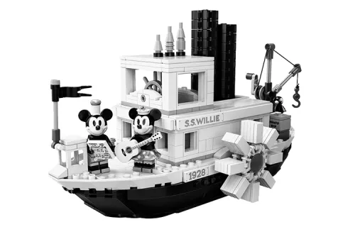 LEGO LEGO IDEAS Series Disney Mickey’s Steamboat Willie Mickey’s 90th Anniversary Building Bricks 601-1000pcs 21317