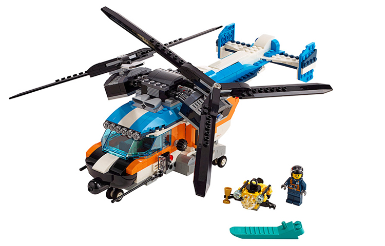 LEGO LEGO Creator 3-in-1 Series Double Propeller Helicopter Plastic Building Blocks 301-600pcs 31096