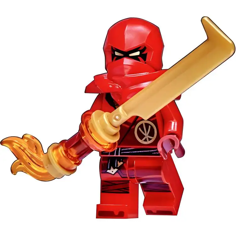 LEGO LEGO Ninjago series Kai minifigure (comes with Ninjago episode 75 magazine) 2 expressions flaming sword building blocks 0-300pcs LEGO-2309-0060