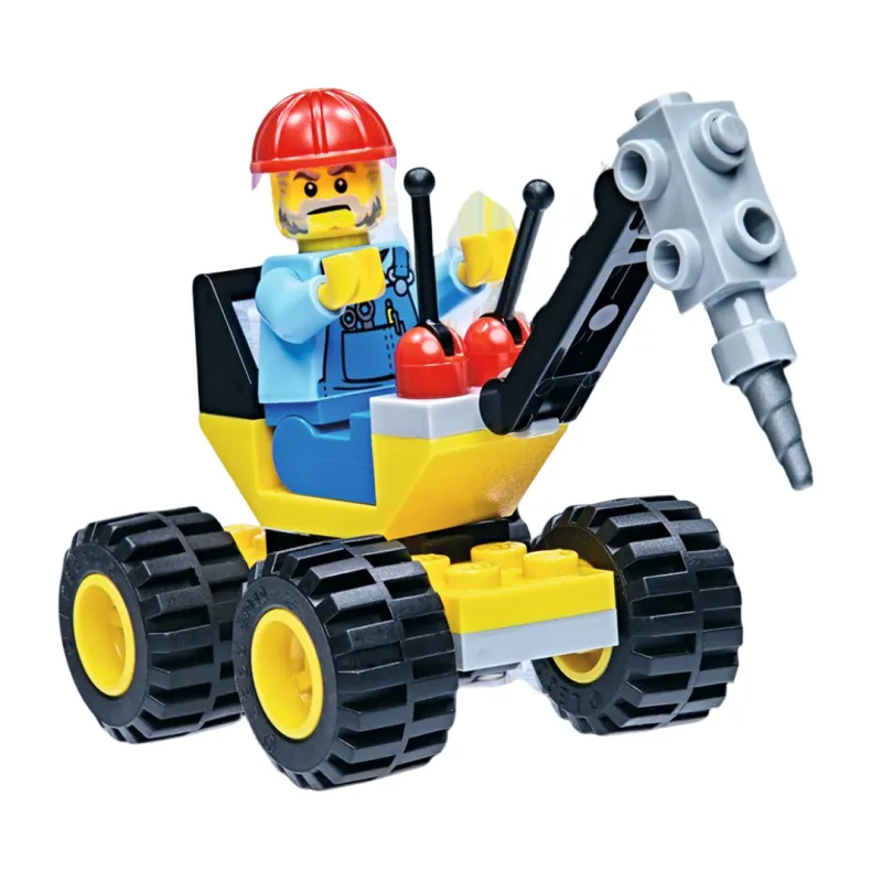 LEGO LEGO Construction Worker + Movable Drill Arm Minifigure Set (Comes with Lego City Episode 44 Magazine) Bricks 0-300 1 21072010110204
