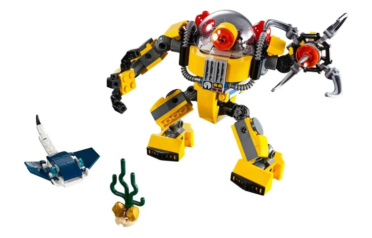 LEGO LEGO Creative 3-in-1 Series Creator 3-in-1 Underwater Robot Plastic Building Blocks 0-300pcs 31090