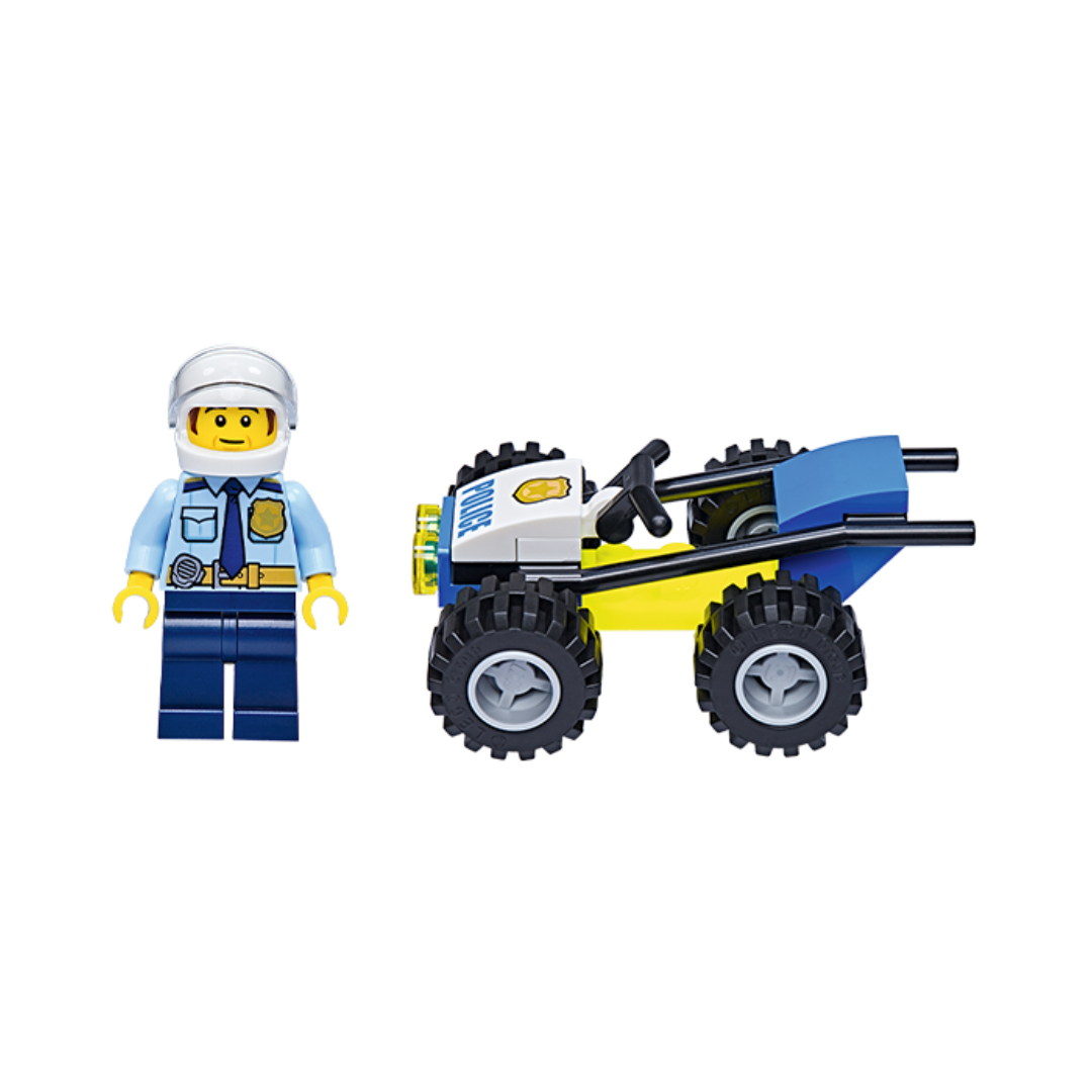 LEGO LEGO City Series Police + Mountain Off-Road Vehicle Minifigure Set (Comes with Lego City Episode 56 Magazine) Soothing Bricks 0-300pcs 21072010110252