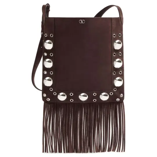 Valentino Suede Shoulder Bag Women's Brown