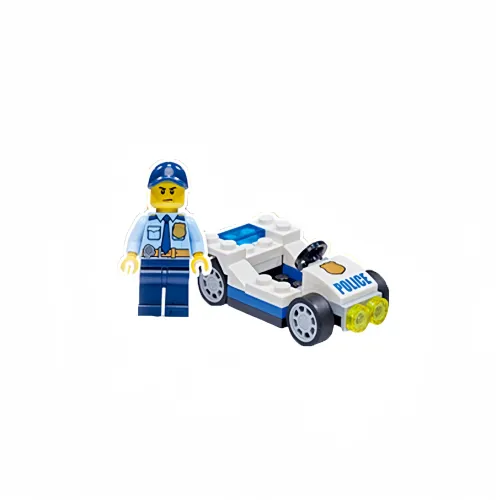 LEGO LEGO City Series Police + Police Sports Car Minifigure Set (Comes with Lego City Episode 14 Magazine) Bricks 0-300 LEGO-2309-0148