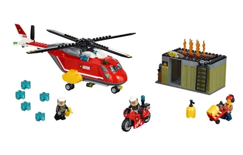 LEGO LEGO City Series Fire Helicopter Plastic Building Blocks 257pcs 60108