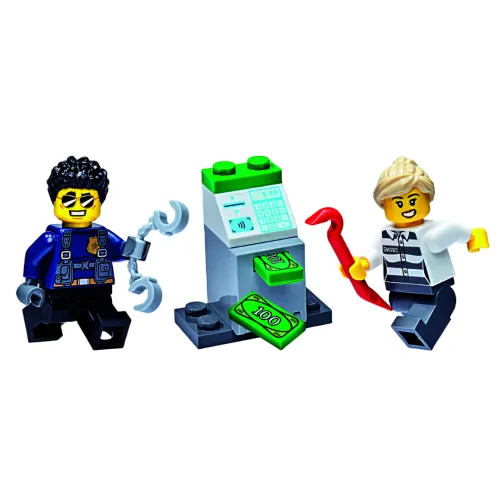 LEGO LEGO City Series Police + Bank Robbers Minifigure Set (Comes with Lego City Episode 58 Magazine) Bricks 0-300pcs 21072010110257