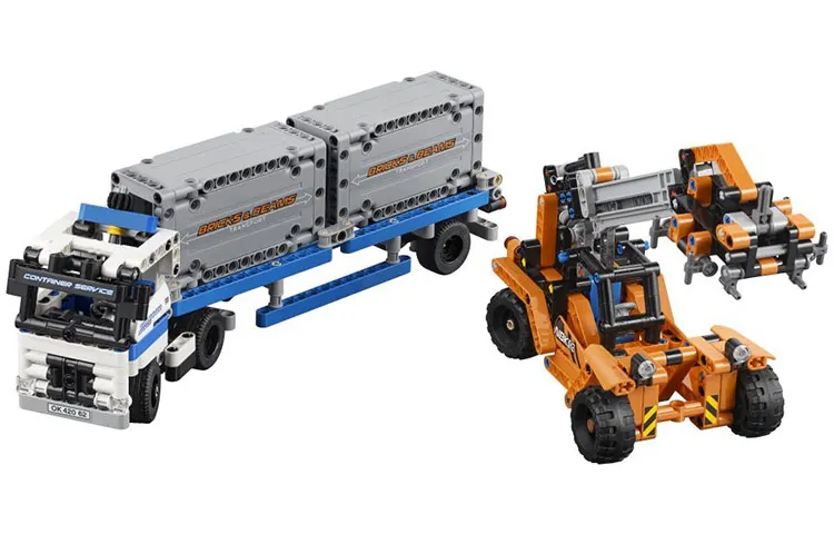 LEGO LEGO Technic Technic Set Mechanical Set Container Truck and Forklift Building Bricks 631pcs 42062