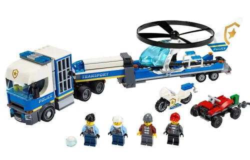 LEGO LEGO City Series Police Helicopter Transport Plastic Building Blocks 301-600pcs 60244