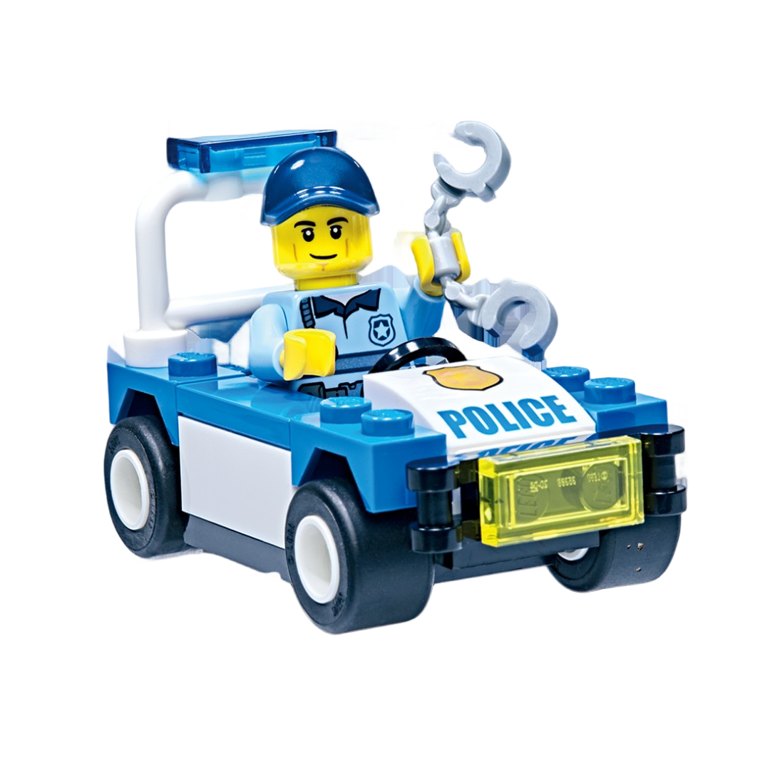 LEGO LEGO City Series Police + Police Car Minifigure Set (Comes with Lego City Episode 43 Magazine) Bricks 0-300pcs 21072010110202