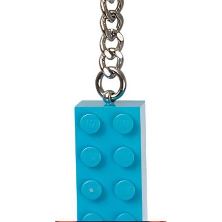Брелок LEGO 2X4 0-300pcs 853380 (бирюзовый) — фото 2