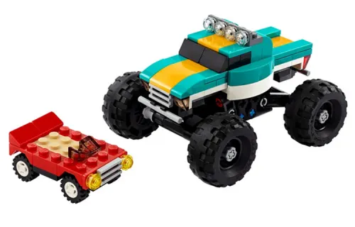 LEGO LEGO Creative Variety 3-in-1 Series Giant Off-Road Vehicle Healing and Relieving Stress Plastic Building Blocks 163pcs 31101