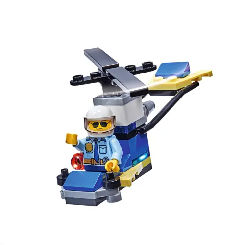 LEGO LEGO City Series Police + Helicopter Minifigure Set (Comes with Lego City Episode 31 Magazine) Building Blocks 0-300pcs 21072010110124
