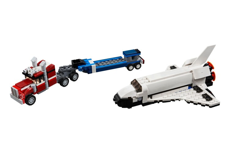 LEGO LEGO Creator 3-in-1 Series 3-in-1 Space Shuttle Transporter Variety of Creativity Plastic Building Blocks 341pcs 31091