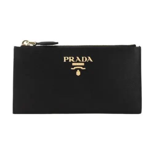 PRADA Leather Wallet Women's Black