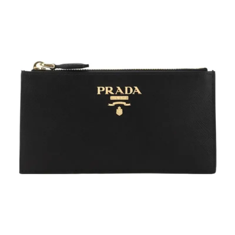PRADA Leather Wallet Women's Black