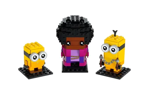LEGO LEGO BrickHeadzai Series Minions Afro Queen, Kevin and Bob Building Blocks 309pcs 40421