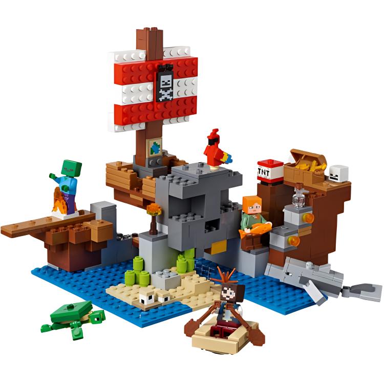 LEGO Lego Minecraft Series Pirate Ship Adventure Minecraft Building Blocks 301-600pcs 21152