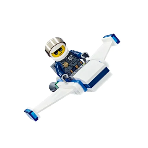 LEGO LEGO City Series Air Police + Small Jet Minifigure Set Episode 9 Magazine Building Blocks 0-300pcs 21072010110056