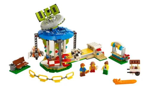 LEGO LEGO Creative Variety 3-in-1 Series Playground Carousel Creative Variety Series Building Blocks 301-600pcs 31095