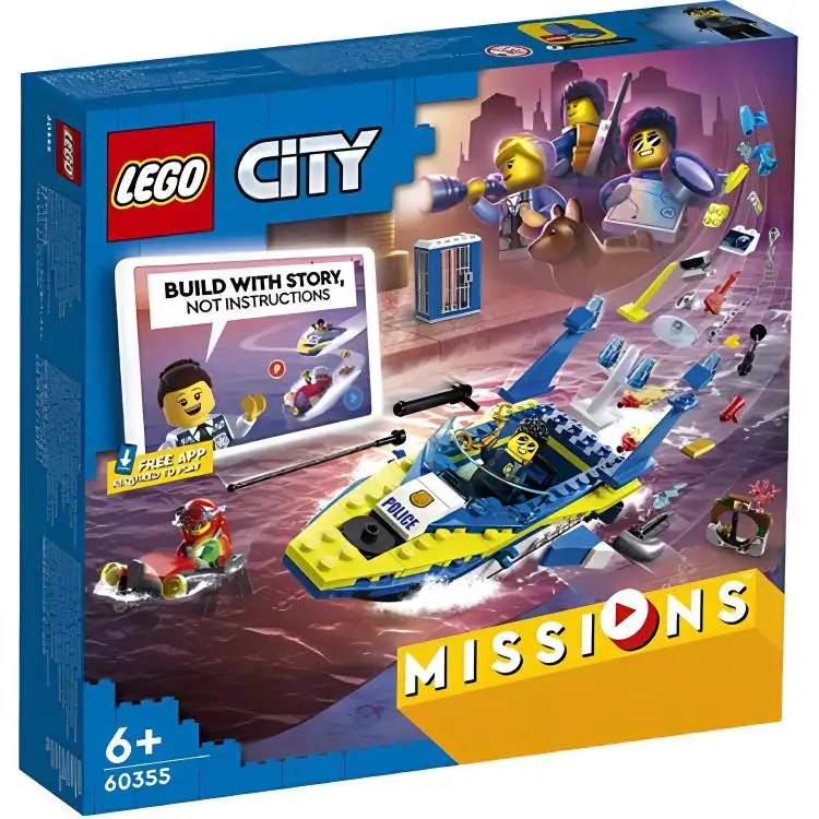 LEGO LEGO City Water Police Mission Plastic Building Blocks 0-300pcs 60355