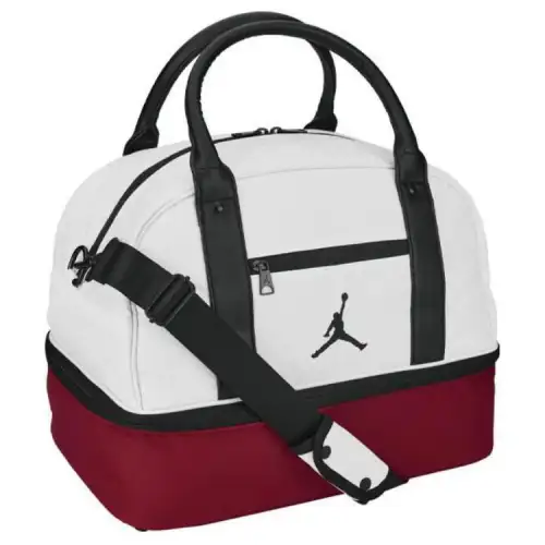 Jordan Polyester+Polyurethane Boston Bag Handbag Regular Unisex White