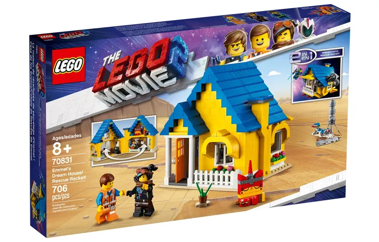 LEGO LEGO Movie Series MOVIE2 Series Emmett's Dream Flying House and Rescue Rocket Building Blocks 601-1000pcs 70831