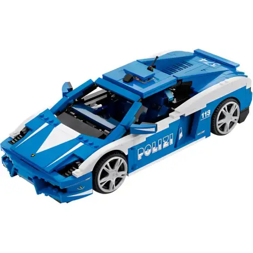 LEGO LEGO Racing Series Lamborghini LAMBORGHINI Lamborghini Police Car Gallardo LP560-4 Police Car Building Blocks 801pcs 8214