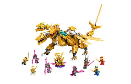 LEGO LEGO Ninjago Series Lloyd's Golden Super Dragon Puzzle Building Blocks 601-1000pcs 71774