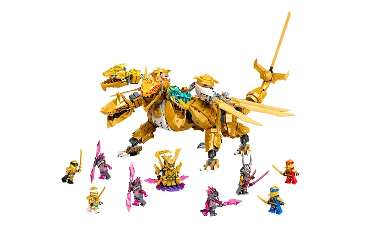 LEGO LEGO Ninjago Series Lloyd's Golden Super Dragon Puzzle Building Blocks 601-1000pcs 71774