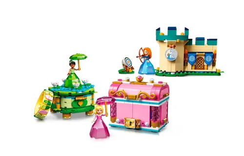 LEGO LEGO Merida, Moana, Princess Aurora Disney Princess Series Aurora Melinda and Tiana’s Magical Creations Building Blocks 558pcs 43203