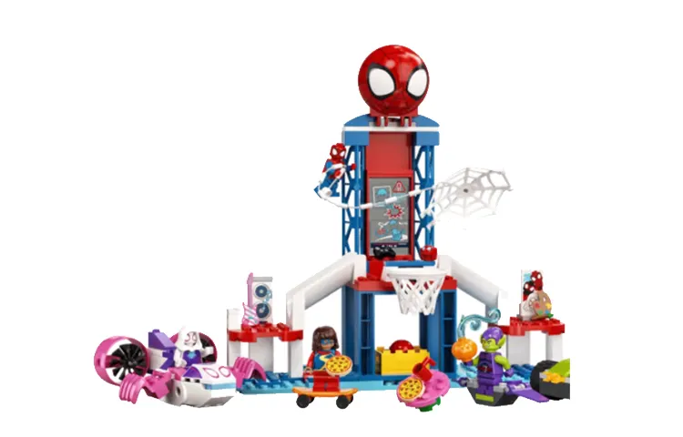 LEGO LEGO Superhero Series Marvel Spider-Man Spider Web Headquarters Building Blocks 155pcs 10784