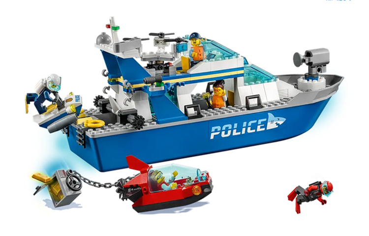 Конструктор LEGO City Police Patrol Boat (разноцветный) — фото 3
