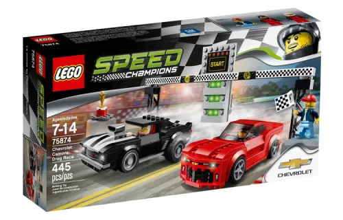 LEGO LEGO Super Racing Series Chevrolet Camaro Drag Race Plastic Building Blocks 445pcs 75874